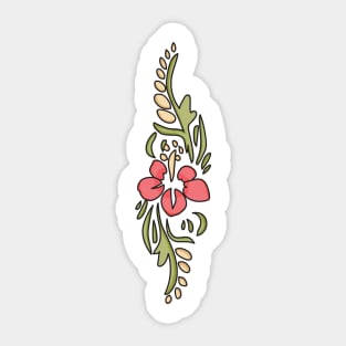 Aesthetic Floral Sticker